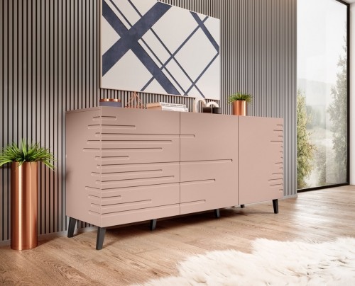 Cama Meble Nova chest of drawers 155x40x72 Pink Mat image 3