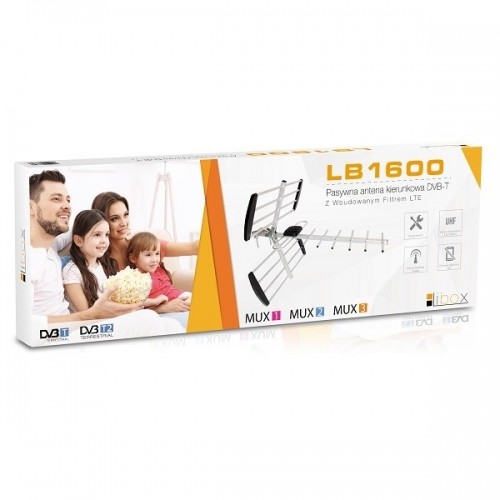 Libox Antena kierunkowa 16-el. pasywna DVB-T Z FILTREM LTE LB1600 television antenna Outdoor 18 dB image 3