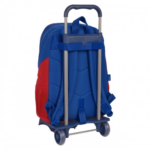 Школьный рюкзак с колесиками F.C. Barcelona Синий Тёмно Бордовый 32 x 44 x 16 cm image 3
