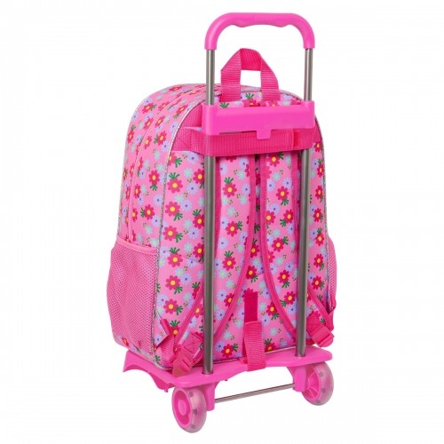 School Rucksack with Wheels Trolls Pink 33 x 42 x 14 cm image 3
