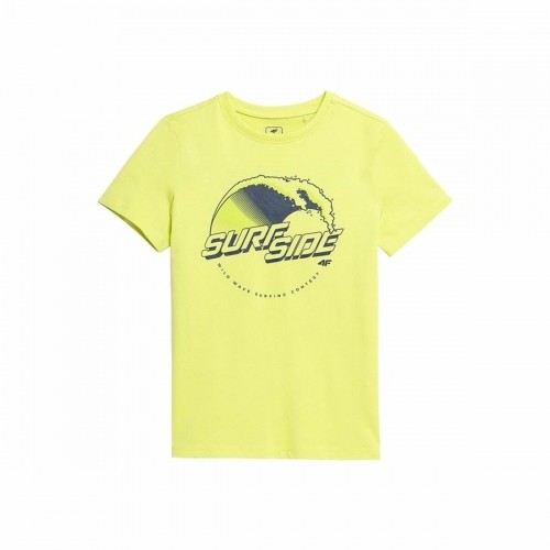 Children’s Short Sleeve T-Shirt 4F JTSM012  Yellow image 3
