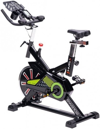 HMS SW2102 black and lime spinning bike image 3