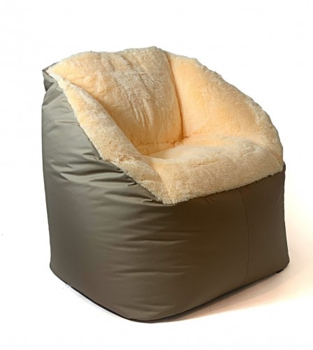 Go Gift Sako bag pouf Fluffy cream XXL 140 x 90 cm image 3