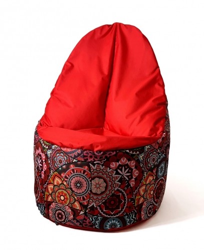 Go Gift Sako bag pouffe Mandala print-red XL 120 x 80 cm image 3