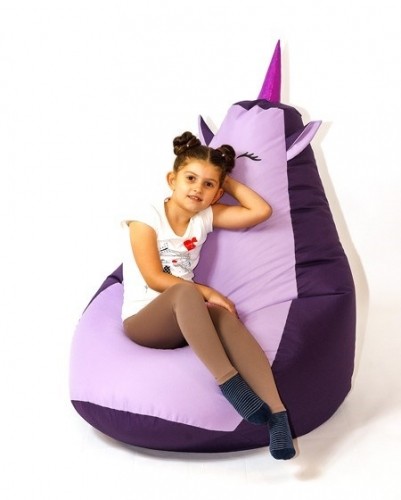 Go Gift Sako bag pouffe Unicorn purple-light purple XL 130 x 90 cm image 3