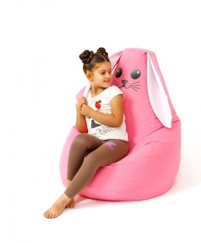 Go Gift Sako bag pouf Rabbit pink XXL 140 x 100 cm image 3