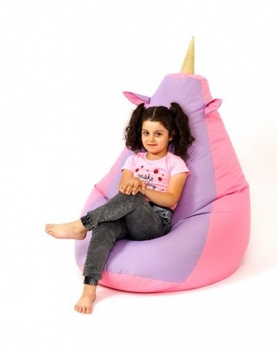 Go Gift Sako bag pouf Unicorn pink-purple XL 130 x 90 cm image 3