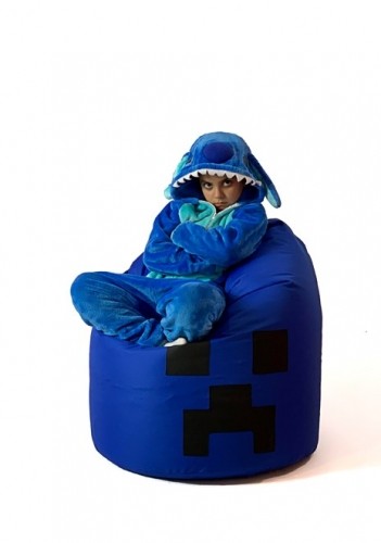 Go Gift Sako bag pouffe Minecraft blue XXL 110 x 90 cm image 3