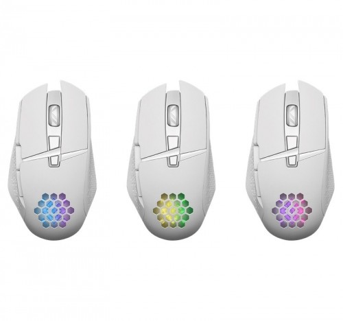 MOUSE DEFENDER GM-514 GLORY OPTIC RF RGB 3200dpi 7P WHITE image 3