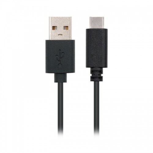 USB A to USB C Cable NANOCABLE 10.01.210 Black image 3