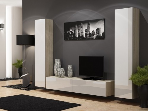 Cama Meble Cama Full cabinet VIGO '180' 180/40/30 sonoma/white gloss image 3