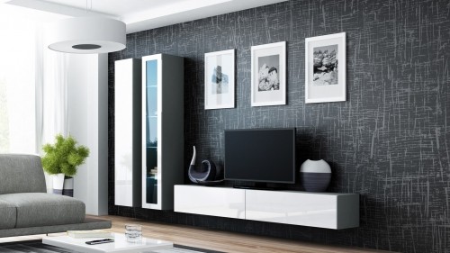 Cama Meble Cama Full cabinet VIGO '180' 180/40/30 grey/white gloss image 3