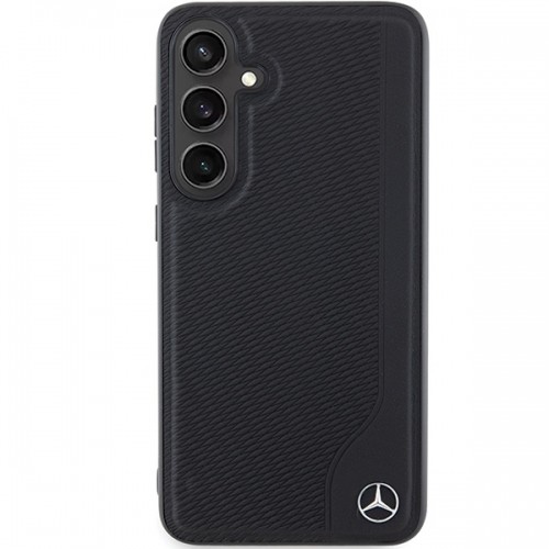 Mercedes MEHMS24S23RBGVK S24 S921 czarny|black hardcase Leather Debossed Line MagSafe image 3