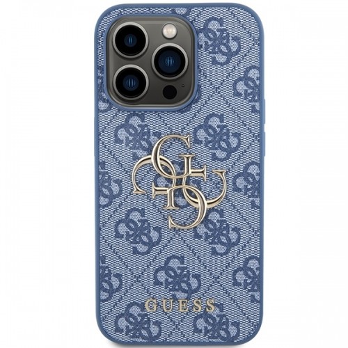 Guess GUHCP15X4GMGBL iPhone 15 Pro Max 6.7" niebieski|blue hardcase 4G Big Metal Logo image 3