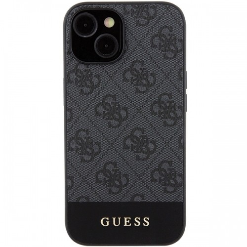 Guess GUHCP15SG4GLGR iPhone 15 | 14 | 13 6.1" szary|grey hardcase 4G Stripe Collection image 3