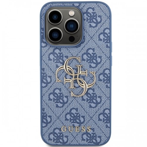 Guess GUHCP15L4GMGBL iPhone 15 Pro 6.1" niebieski|blue hardcase 4G Big Metal Logo image 3