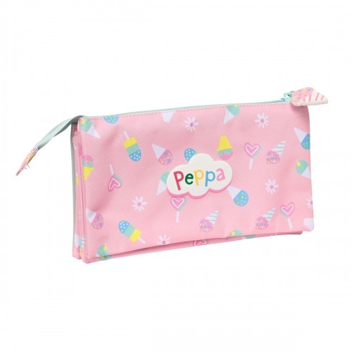 Тройной пенал Peppa Pig Ice cream Розовый Мята 22 x 12 x 3 cm image 3