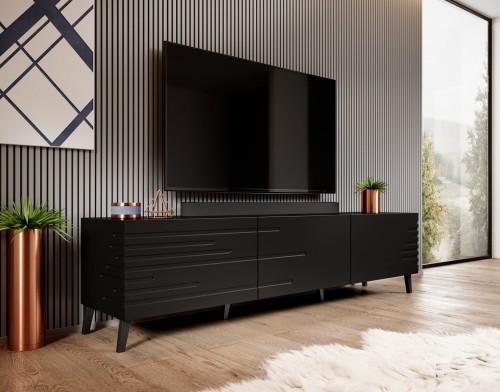 Cama Meble Cama RTV NOVA cabinet 186x40x48 mat black image 3