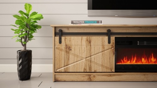 Cama Meble RTV GRANERO + fireplace cabinet 200x56.7x35 oak wotan image 3