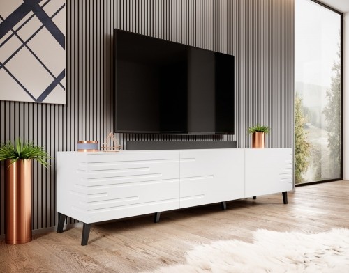 Cama Meble Cama RTV NOVA cabinet 186x40x48 white matt image 3