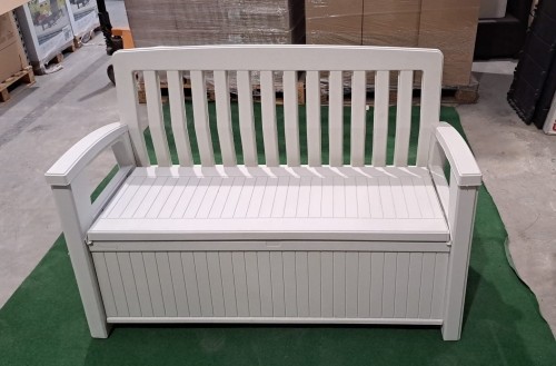 Keter ( TRŪKST DETAĻA ) Uzglabāšanas sols Patio Storage Bench 227L balts image 3