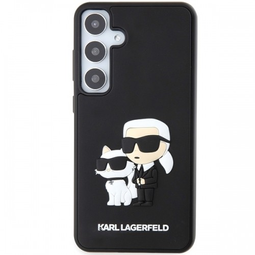 OEM Original Pouch KARL LAGERFELD  hardcase 3D Rubber Karl&Choupette KLHCS24S3DRKCNK for Samsung Galaxy S24 Plus black image 3