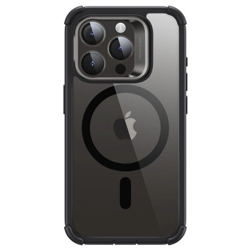 ESR Armor Tough Kickstand Halolock Case with MagSafe for iPhone 15 Pro - Transparent & Black image 3
