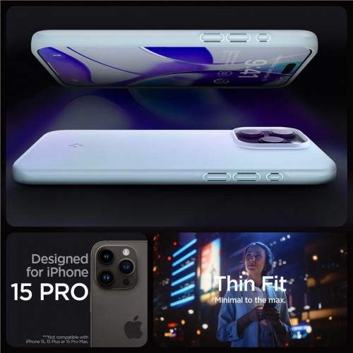 Spigen Thin Fit, mute blue - iPhone 15 Pro image 3