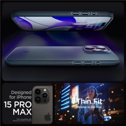 Spigen Thin Fit, metal slate - iPhone 15 Pro Max image 3