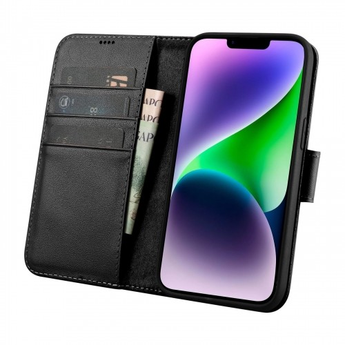 iCarer Wallet Case 2in1 Case iPhone 14 Leather Flip Cover Anti-RFID black (WMI14220725-BK) image 3