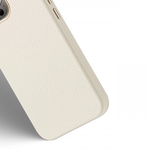 Dux Ducis Roma leather case for iPhone 13 Pro elegant case made of genuine leather white image 3