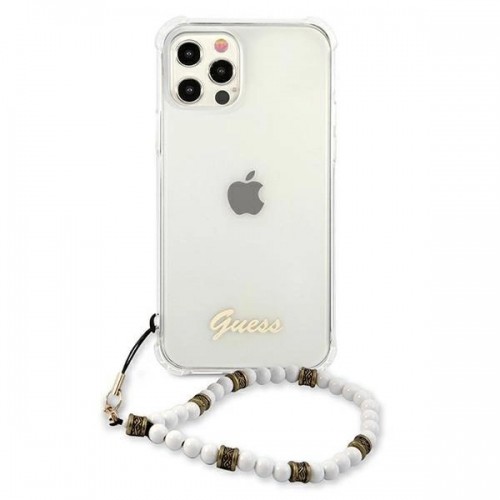 Guess GUHCP12LKPSWH iPhone 12 Pro Max 6.7&quot; Transparent Hardcase White Pearl image 3