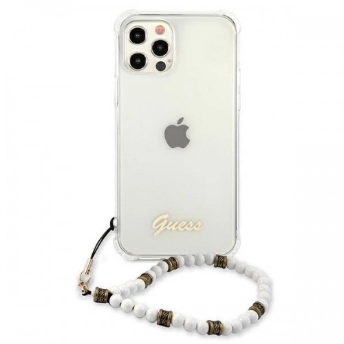 Guess GUHCP12MKPSWH iPhone 12|12 Pro 6.1&quot; Transparent Hardcase White Pearl image 3