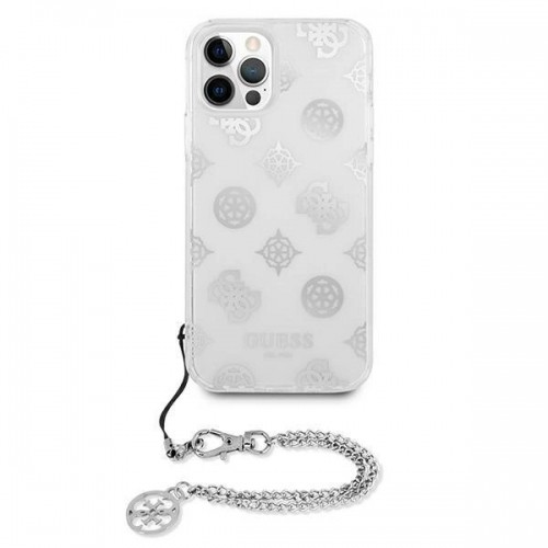 Guess GUHCP12LKSPESI iPhone 12 Pro Max 6.7&quot; silver|silver hardcase Peony Chain Collection image 3
