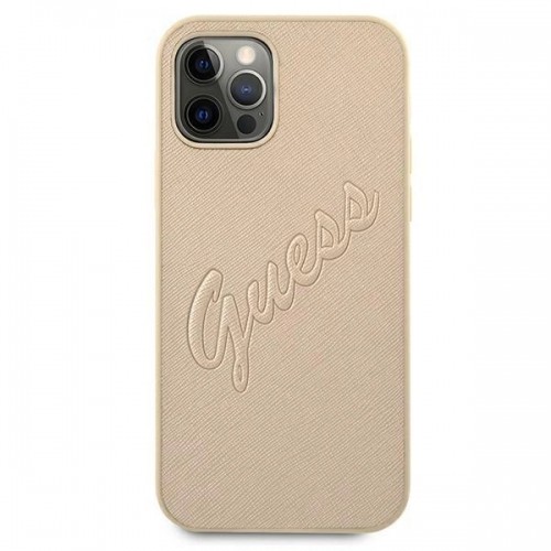 Guess GUHCP12LRSAVSLG iPhone 12 Pro Max 6.7&quot; gold|gold hardcase Saffiano Vintage Script image 3