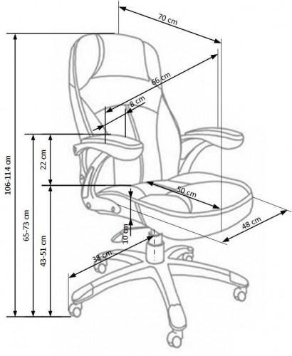 Halmar CARLOS chair color: light brown image 3