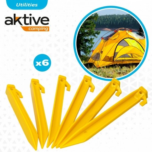 Camping peg Aktive 6 Pieces (24 Units) image 3