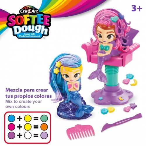 Пластилиновая игра Cra-Z-Art Softee Dough волосы sirenas (4 штук) image 3