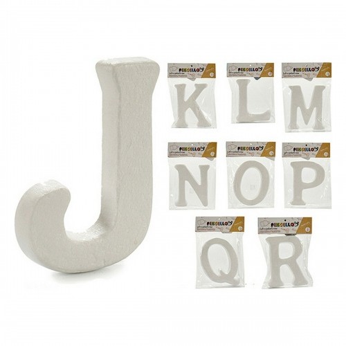 Letters JKLMNOPQR White polystyrene 2,5 x 22 x 17 cm (9Units) image 3