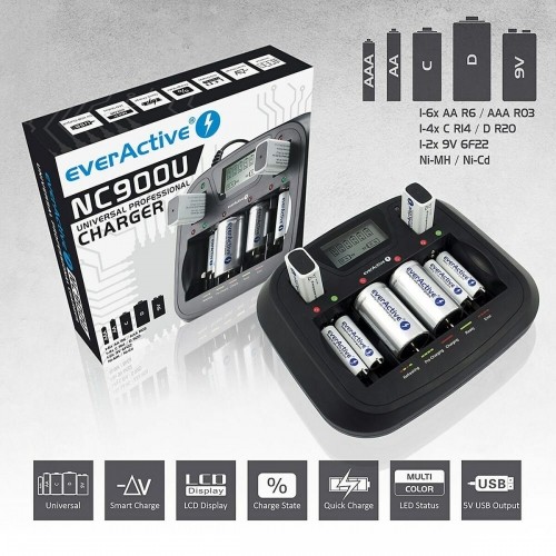 Battery charger EverActive NC-900U image 3