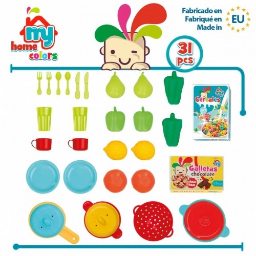 Набор игрушечных продуктов Colorbaby Посуда и кухонные принадлежности 31 Предметы (6 штук) image 3