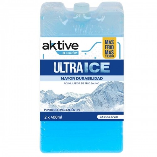 Аккумулятор холода Aktive Ultra Ice 400 ml Аккумулятор холода 2 Предметы 9,5 x 17 x 3 cm (24 штук) image 3