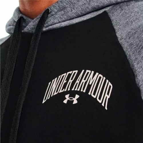 Vīriešu Sporta Krekls ar Kapuci Under Armour  Wordmark Colorblock Melns image 3