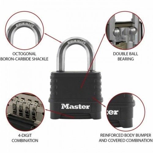 Кодовый замок Master Lock M178EURD Сталь цинк Чёрный image 3