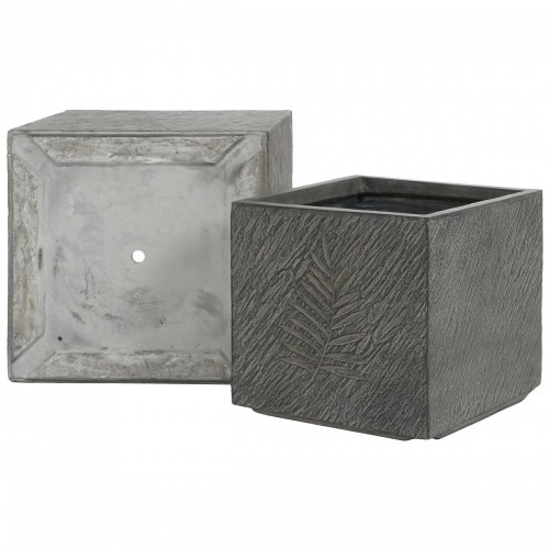 Set of Planters Home ESPRIT Dark grey Fibreglass Magnesium 44,5 x 44,5 x 43 cm (3 Units) image 3