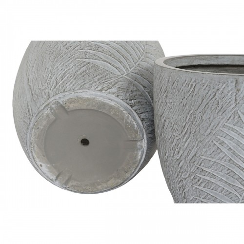 Set of Planters Home ESPRIT Light grey Fibreglass Magnesium 44 x 44,5 x 43 cm (4 Units) image 3