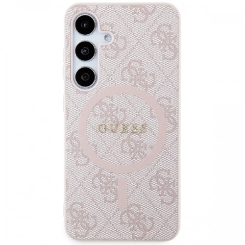 Guess GUHMS24SG4GFRP S24 S921 różowy|pink hardcase 4G Collection Leather Metal Logo MagSafe image 3