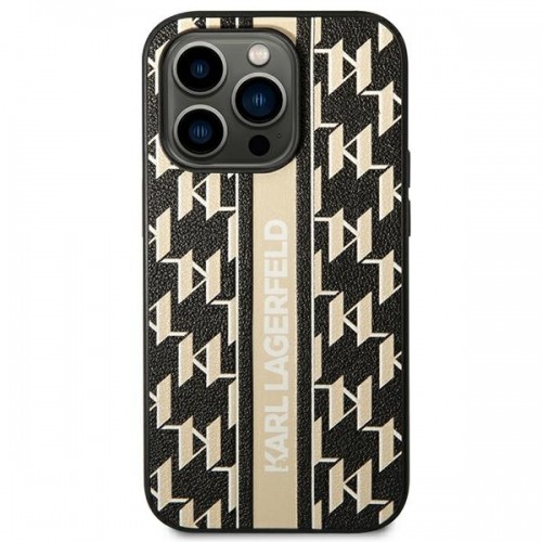 Karl Lagerfeld KLHCP14LPGKLSKW iPhone 14 Pro 6,1" hardcase brązowy|brown Monogram Stripe image 3