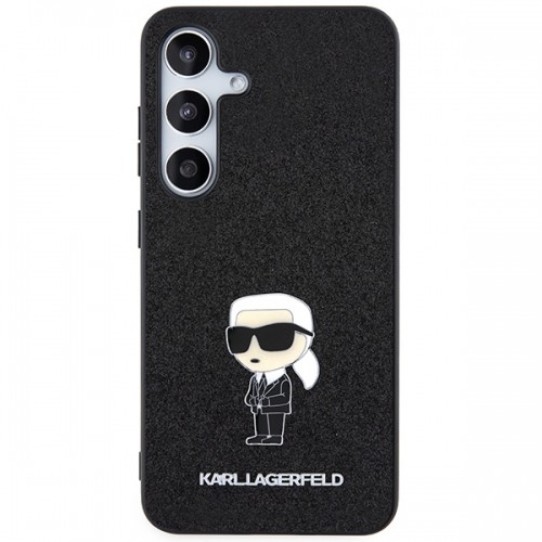 Karl Lagerfeld KLHCS24MGKNPSK S24+ S926 czarny|black hardcase Fixed Glitter Ikonik Logo Metal Pin image 3