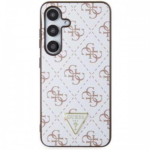 Guess GUHCS24SPG4GPH S24 S921 biały|white hardcase 4G Triangle image 3